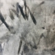 Habib Rezaei, a semi minimal grey abstract acrylic on paper
