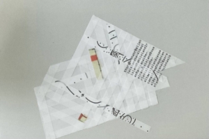 Habib Rezaei, an abstract works using transparent marker, watercolor lines ad transparent paper