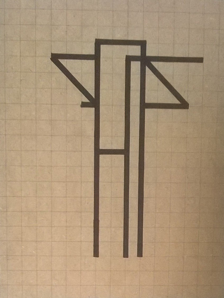 Habib Rezaei, An abstract work using means of marker on hardboard by Habib Rezaei