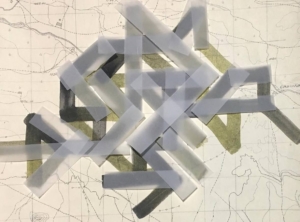 Habib Rezaei, an abstract works using transparent marker, watercolor lines ad transparent paper